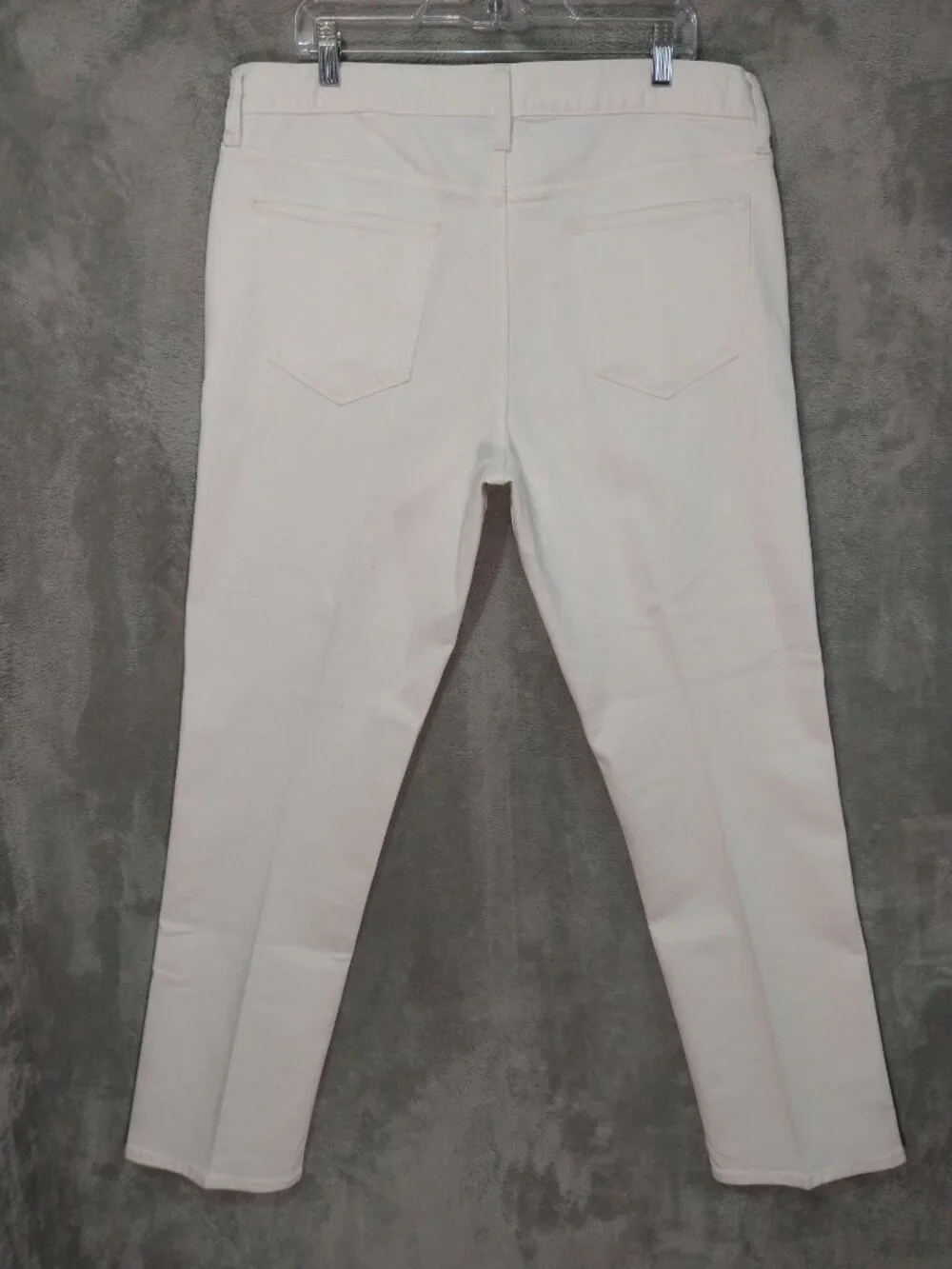Banana Republic Jeans Mens 36x32 White Denim Straight Fit Stretch Mid Rise